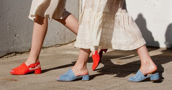 Модная геометрия: босоножки с квадратным каблуком